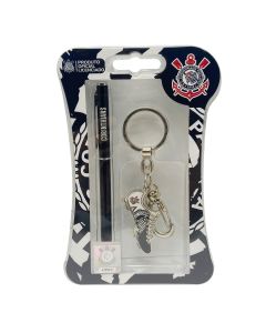 KIT CANETA E CHAVEIRO CHUTEIRA NO BLISTER - Corinthians