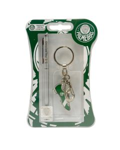 KIT CANETA E CHAVEIRO CHUTEIRA NO BLISTER - Palmeiras