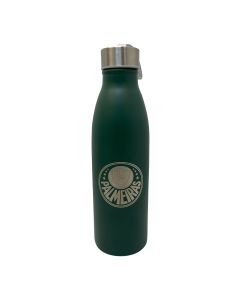 GARRAFA 750ML INOX COM ALÇA VERDE - Palmeiras
