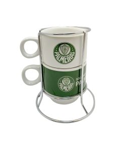 2 XÍCARAS EMPILHÁVEIS 150ML NO ARAMADO - Palmeiras