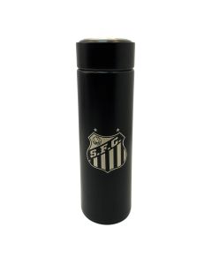 GARRAFA TÉRMICA PRETA 450ML COM INFUSOR - Santos