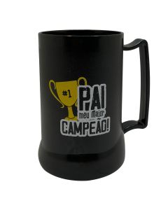 CANECA GEL PEÇA PRETA 400ML PAI - Santos