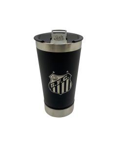 COPO TÉRMICO 500ml COM ABRIDOR PRETO - Santos