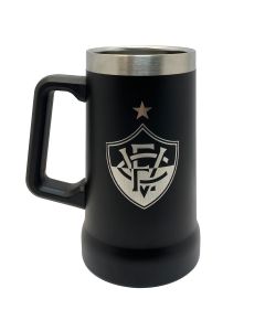 CANECA TÉRMICA 700ML PRETA COM ALÇA - Vitória