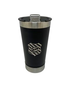 COPO TÉRMICO 500ml COM ABRIDOR PRETO - Figueirense