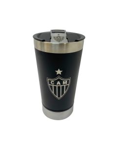 COPO TÉRMICO 500ml COM ABRIDOR PRETO - Atlético Mineiro