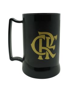 CANECA GEL PEÇA PRETA 400ML CRF ESCRITA - Flamengo