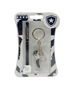 KIT CANETA E CHAVEIRO CHUTEIRA NO BLISTER - Botafogo