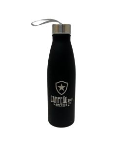 GARRAFA 750ML INOX COM ALÇA PRETA LIBERTADORES 2024 - Botafogo
