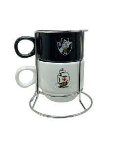 2 XÍCARAS EMPILHÁVEIS 150ML NO ARAMADO - Vasco