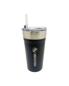 COPO TÉRMICO 500ML COM CANUDO PRETO - Vasco