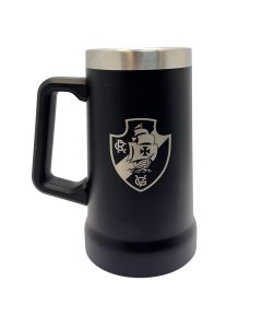 CANECA TÉRMICA 700ML PRETA COM ALÇA - Vasco