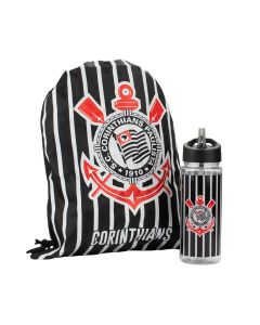 GARRAFA DE PLÁSTICO 450ML COM MOCHILA - Corinthians