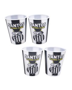 JOGO 4 COPOS 3D 400ML - Santos