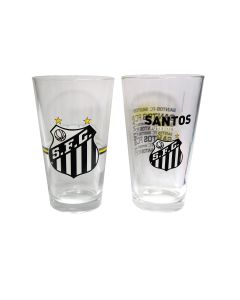 JOGO COM 2 COPOS DE VIDRO 475ml - Santos