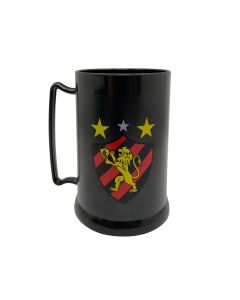 MINI CANECA GEL PEÇA PRETA 300ML - Sport Club do Recife