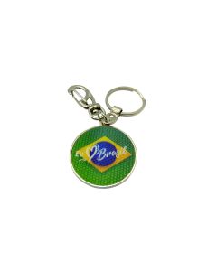 CHAVEIRO BOLA ADESIVO 3D - Brasil