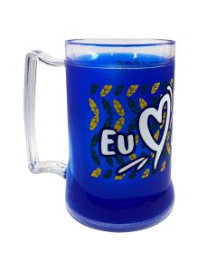 CANECA GEL AZUL 400ML - Brasil