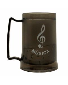 CANECA GEL PEÇA PRETA 400ML - MÚSICA