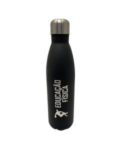 GARRAFA 750ML INOX PRETA - ED. FÍSICA