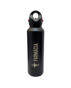 GARRAFA TÉRMICA 620ML PRETA - FARMÁCIA