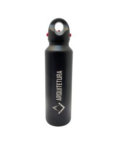 GARRAFA TÉRMICA 620ML PRETA - ARQUITETURA