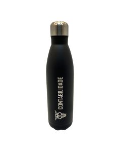 GARRAFA 750ML PRETA INOX - CONTABILIDADE
