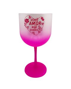 TAÇA DE GIN ROSA DEGRADE 580ml - VOVÓ