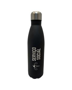 GARRAFA 750ML INOX PRETA - SERVIÇO SOCIAL