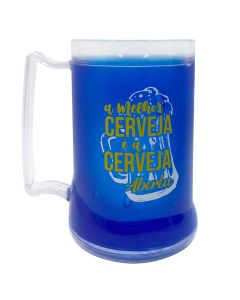 CANECA GEL AZUL 400ML - A MELHOR CERVEJA