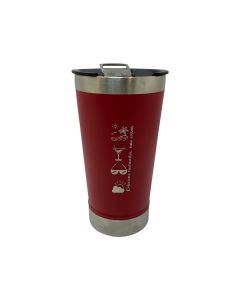 COPO TÉRMICO 500ml COM ABRIDOR VERMELHO - COLECIONE MOMENTOS