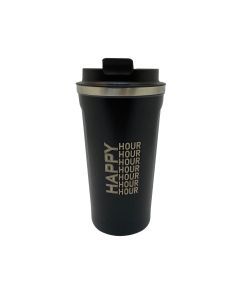 COPO TÉRMICO 500ml PRETO - HAPPY HOUR