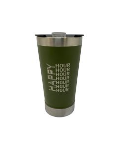 COPO TÉRMICO 500ml COM ABRIDOR VERDE - HAPPY HOUR