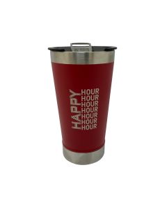 COPO TÉRMICO 500ml COM ABRIDOR VERMELHO - HAPPY HOUR