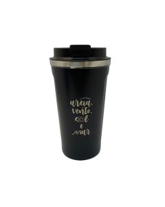 COPO TÉRMICO 500ml PRETO - SOL E MAR