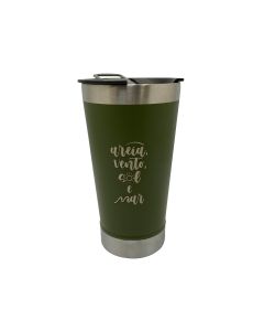 COPO TÉRMICO 500ml COM ABRIDOR VERDE - SOL E MAR
