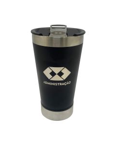 COPO TÉRMICO 500ML COM ABRIDOR PRETO - ADMINISTRAÇÃO