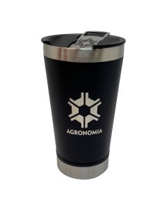 COPO TÉRMICO 500ML COM ABRIDOR PRETO - AGRONOMIA
