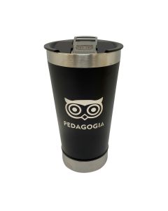 COPO TÉRMICO 500ML COM ABRIDOR PRETO - PEDAGOGIA