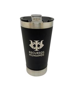 COPO TÉRMICO 500ML COM ABRIDOR PRETO - RECURSOS HUMANOS