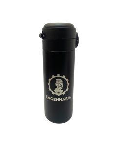 GARRAFA TÉRMICA 400ML PRETA - Engenharia