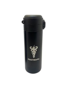 GARRAFA TÉRMICA 400ML PRETA - Fisioterapia
