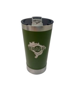 COPO TÉRMICO 500ML COM ABRIDOR VERDE - Brasil