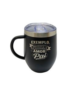 CANECA TÉRMICA INOX 350ML - Exemplo, Força e Amor: Pai