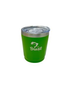 COPO TÉRMICO 200ML COM TAMPA VERDE - Brasil