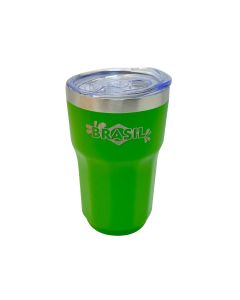 COPO TÉRMICO 300ML COM TAMPA VERDE - Brasil